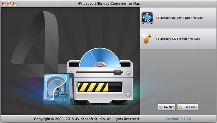 Screenshot of 4Videsoft Blu-ray Converter for Mac 5.1.18