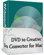 4Videosoft DVD to Creative Zen Converter for Mac box