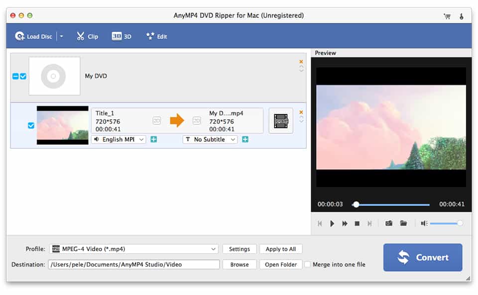 Screenshot of 4Videosoft DVD Ripper for Mac