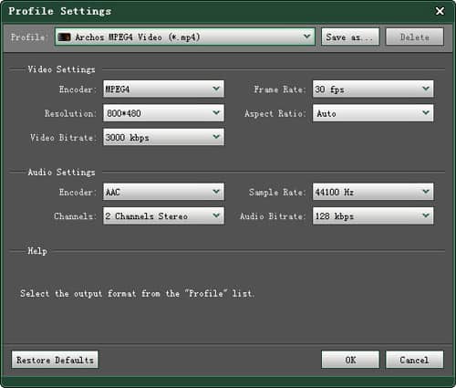 DVD settings