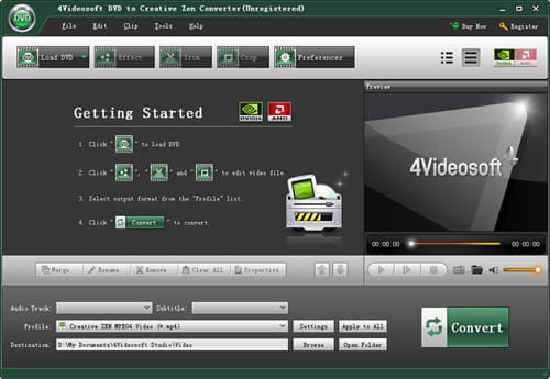 DVD to Creative Zen Converter