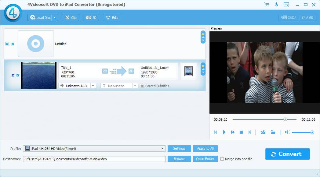 4Videosoft DVD to iPad Converter Screenshot