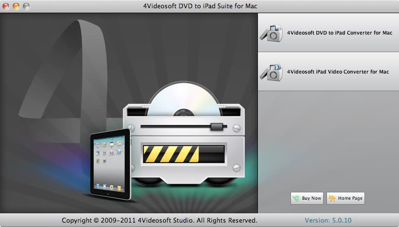 Screenshot of 4Videosoft DVD to iPad Suite for Mac