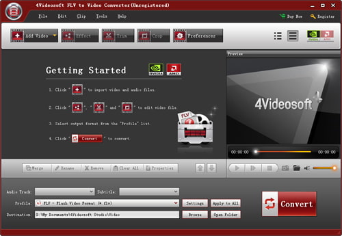 4Videosoft FLV to Video Converter