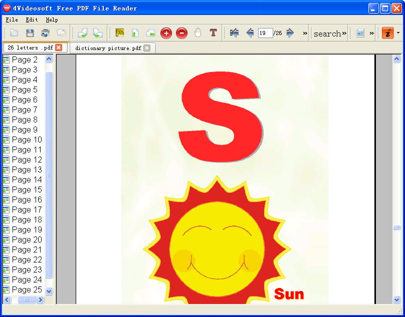 4Videosoft Free PDF File Reader Screenshot