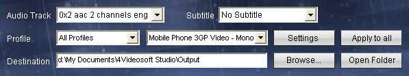 output settings