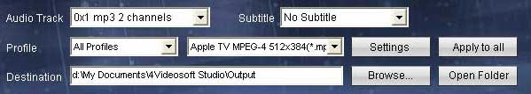 output settings