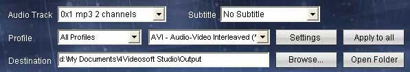 output settings