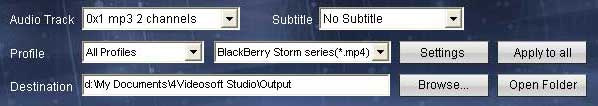 output settings