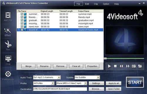 4Videosoft Cell Phone Video Converter - load file