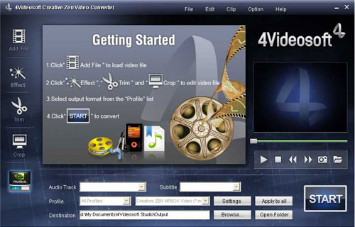 4Videosoft Creative Zen Video Converter