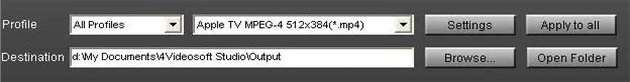output settings