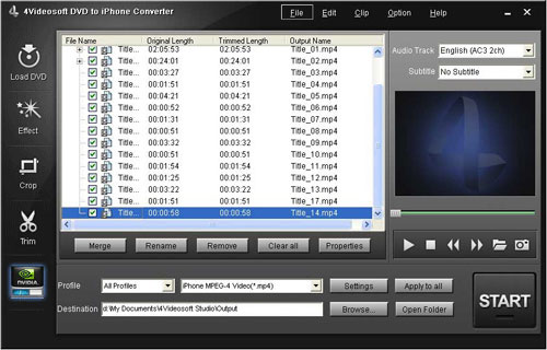 4Videosoft DVD to iPhone Converter - load DVD