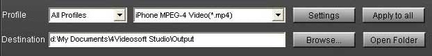 output settings