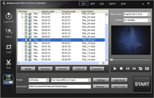 4Videosoft DVD to iPod Converter - load DVD