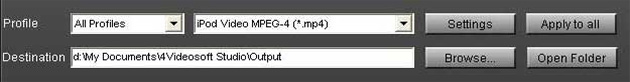 output settings