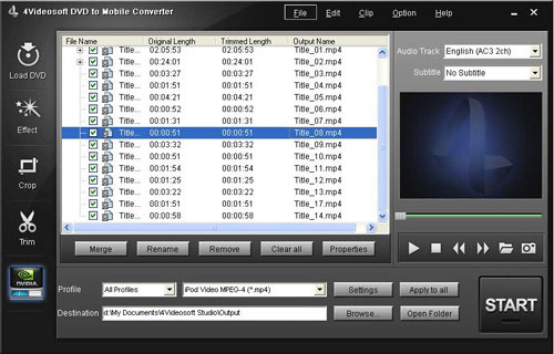 4Videosoft DVD to Mobile Converter - load DVD