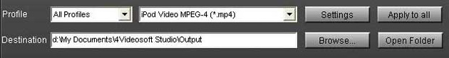 output settings