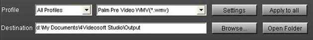 output settings