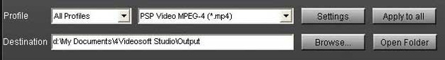 output settings