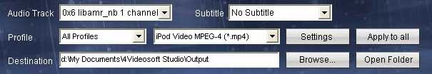 output settings
