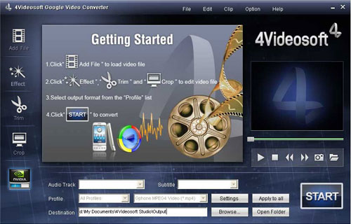 4Videosoft Google Video Converter