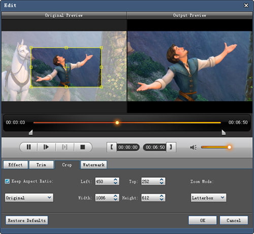Edit Blu-ray effect