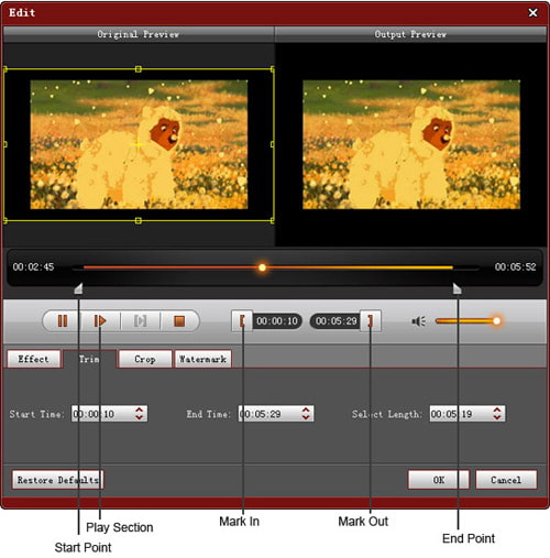 trim video length