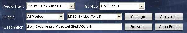 output settings