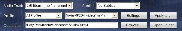 output settings