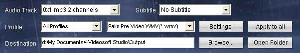 output settings