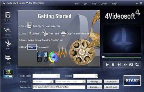 4Videosoft Sansa Video Converter