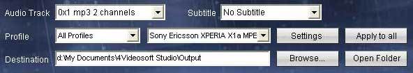 output settings
