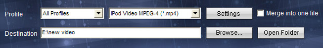 output settings