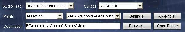 output settings