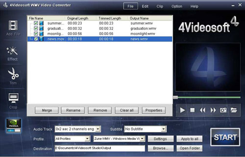 4Videosoft Walkman Video Converter - load file