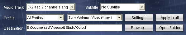 output settings