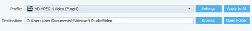 output settings
