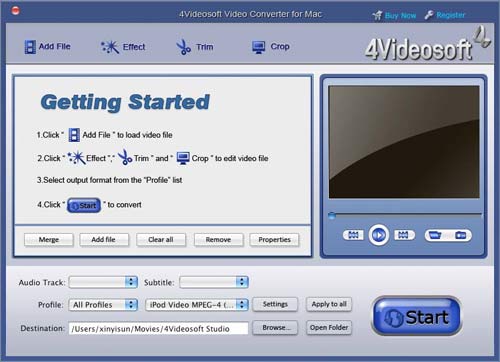 4Videosoft Video Converter for Mac