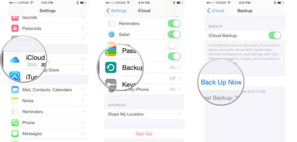 Transfer iPhone Contacts via iCloud