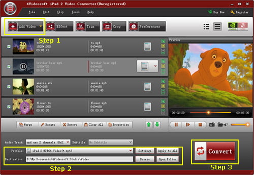 load video files