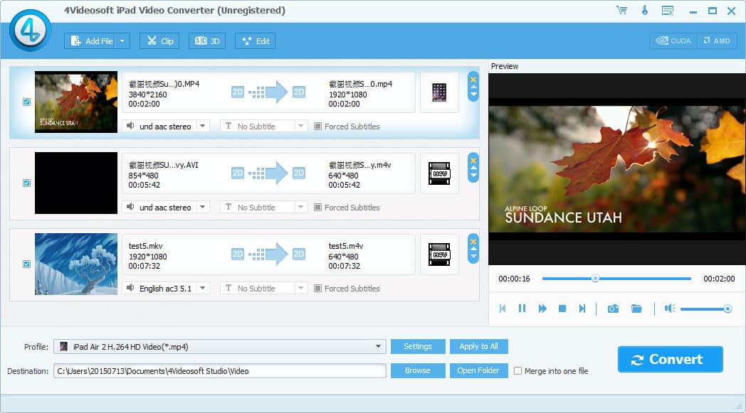 Screenshot of 4Videosoft iPad Video Converter 5.2.02