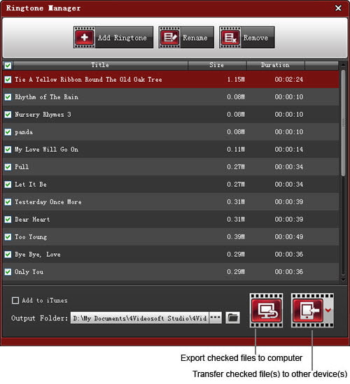 Manage iPhone Ringtone