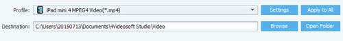 output settings