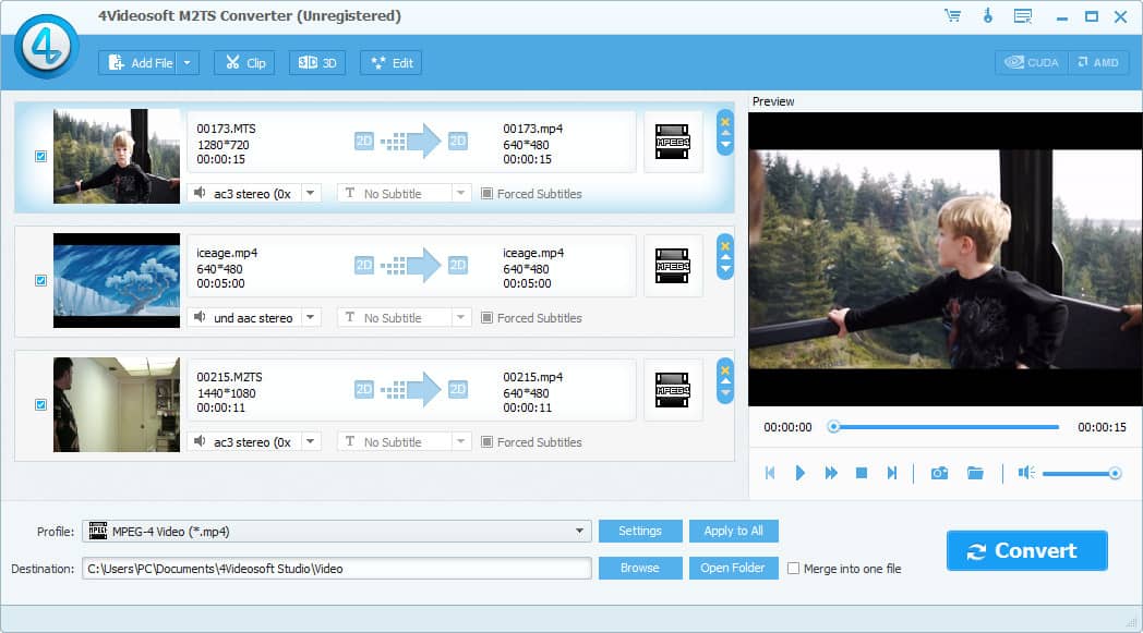 Screenshot of 4Videosoft M2TS Converter 5.2.06