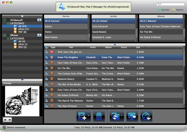4Videosoft Mac iPad 2 Manager for ePub