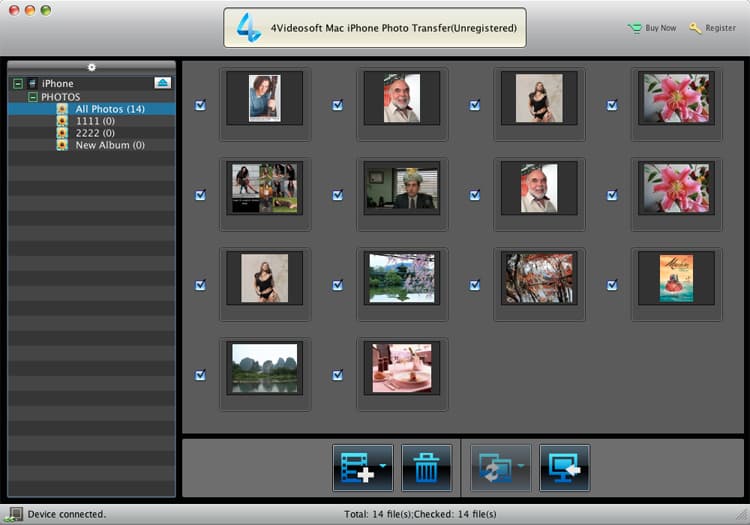 4Videosoft Mac iPhone Photo Transfer Screenshot