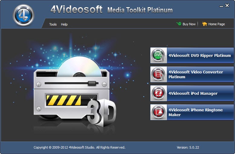 Screenshot of 4Videosoft Media Toolkit platinum