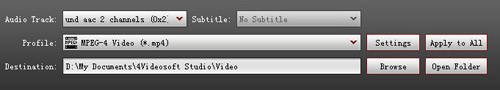 output settings
