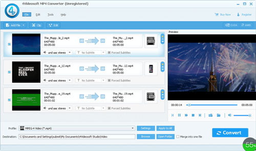 Screenshot of 4Videosoft MP4 Converter 5.1.26